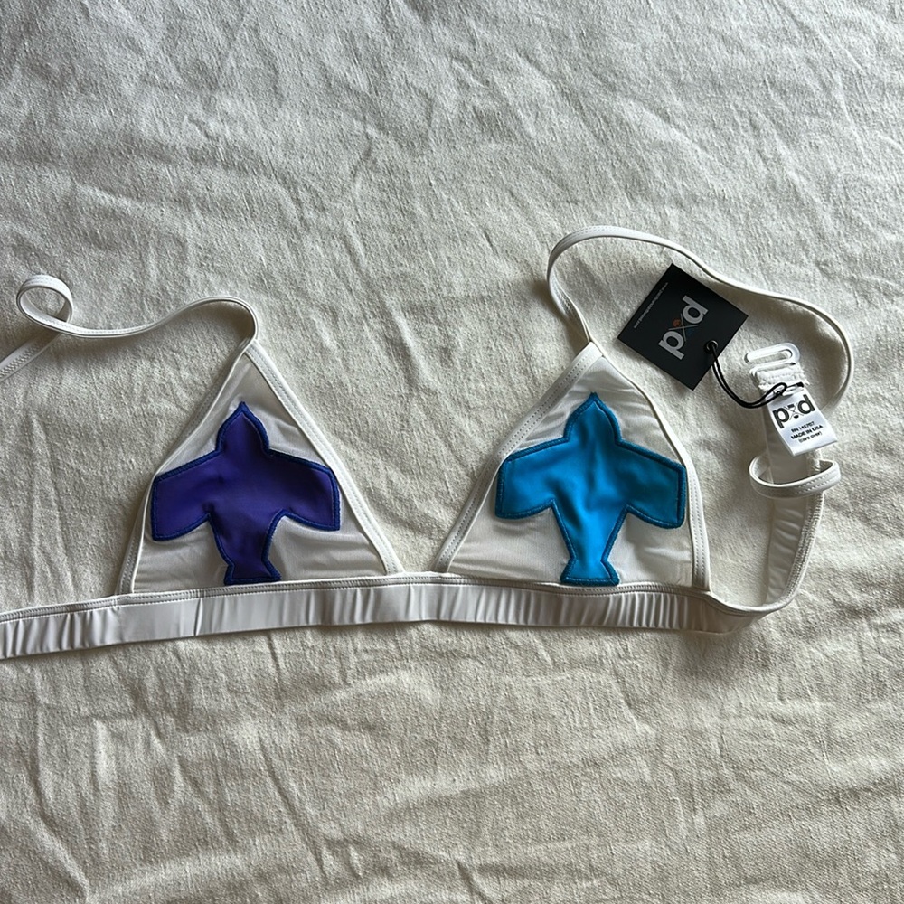 Pacific and driftwood bird bikini top